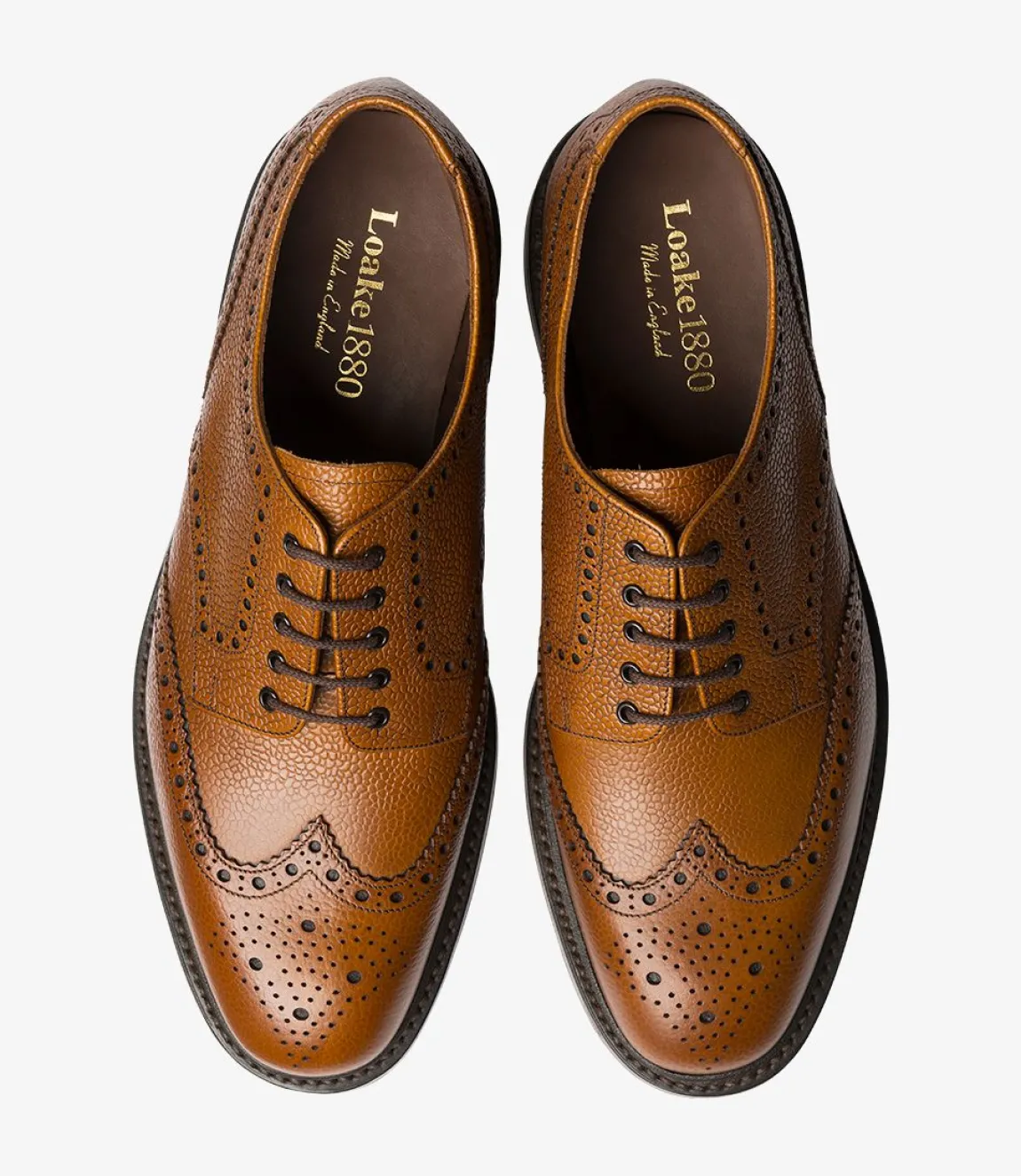 Loake Country Shoes|Made in England*Badminton Mahogany Grain