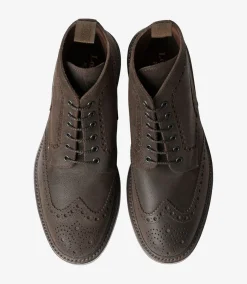 Loake Country Shoes|Our Icons*Bedale Dark Brown Waxed Suede