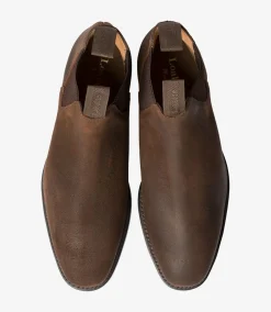 Loake Classic Shoes|Formal Shoes*Chatsworth Brown Waxed Suede