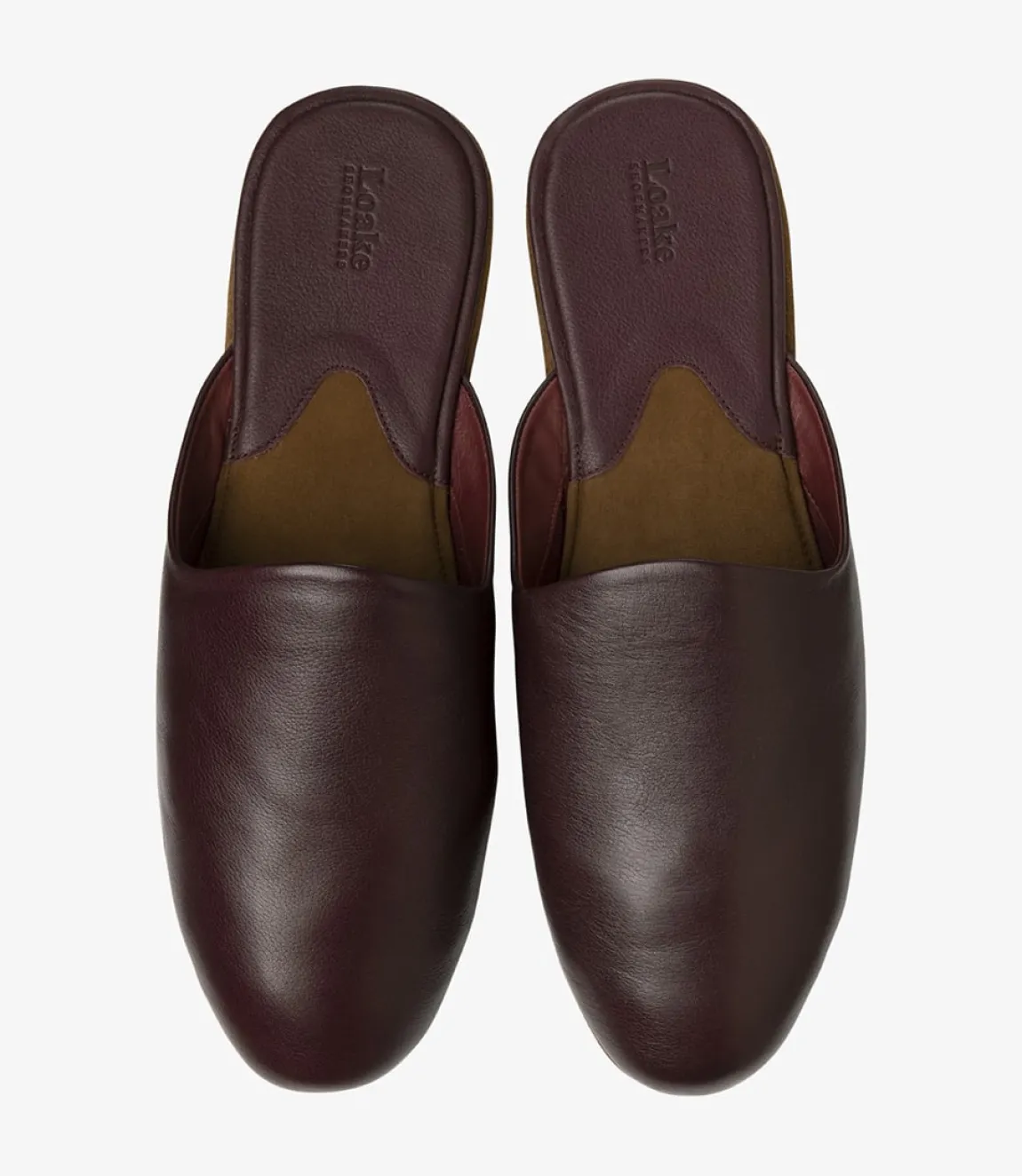 Loake Slippers|Men's Slippers*Garrick Slippers Burgundy Grain
