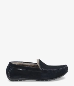 Loake Slippers|Men's Slippers*Guards Slippers Navy Suede