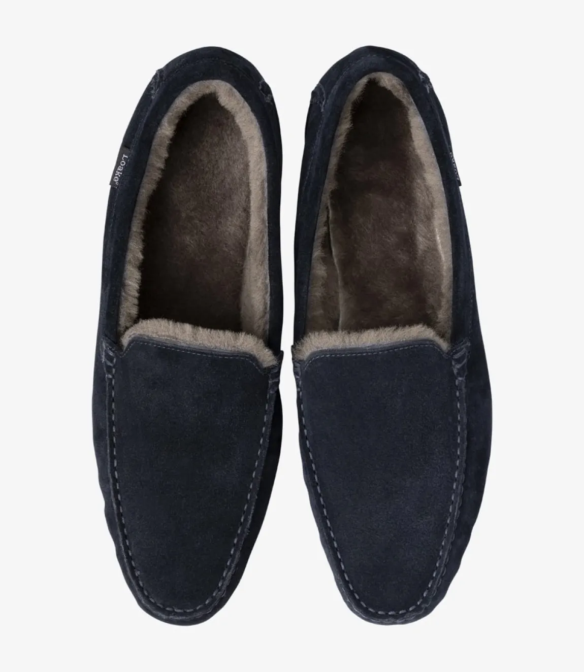 Loake Slippers|Men's Slippers*Guards Slippers Navy Suede