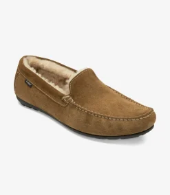 Loake Slippers|Men's Slippers*Guards Slippers Tan Suede