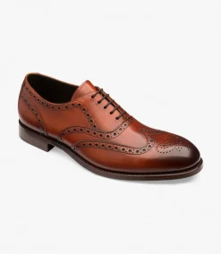 Loake Goodyear Welted Shoes|Brogues*Hepworth Chestnut Brown
