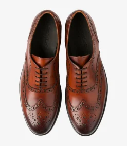 Loake Goodyear Welted Shoes|Brogues*Hepworth Chestnut Brown