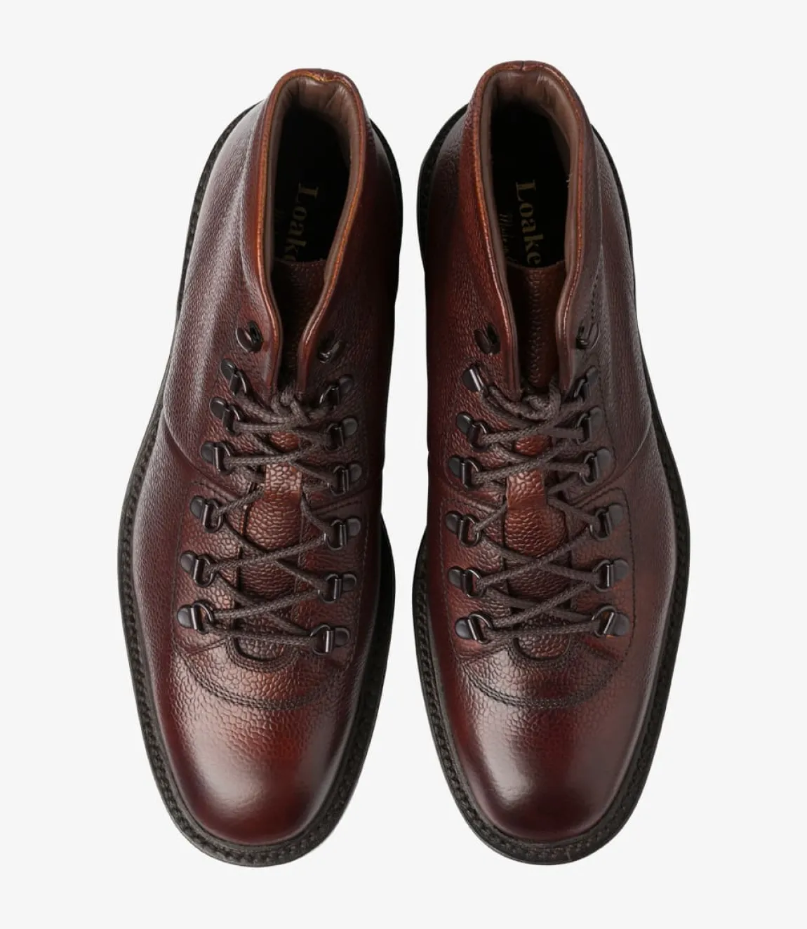 Loake Country Shoes|Made in England*Hiker Oxblood Grain