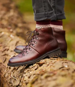 Loake Country Shoes|Made in England*Hiker Oxblood Grain