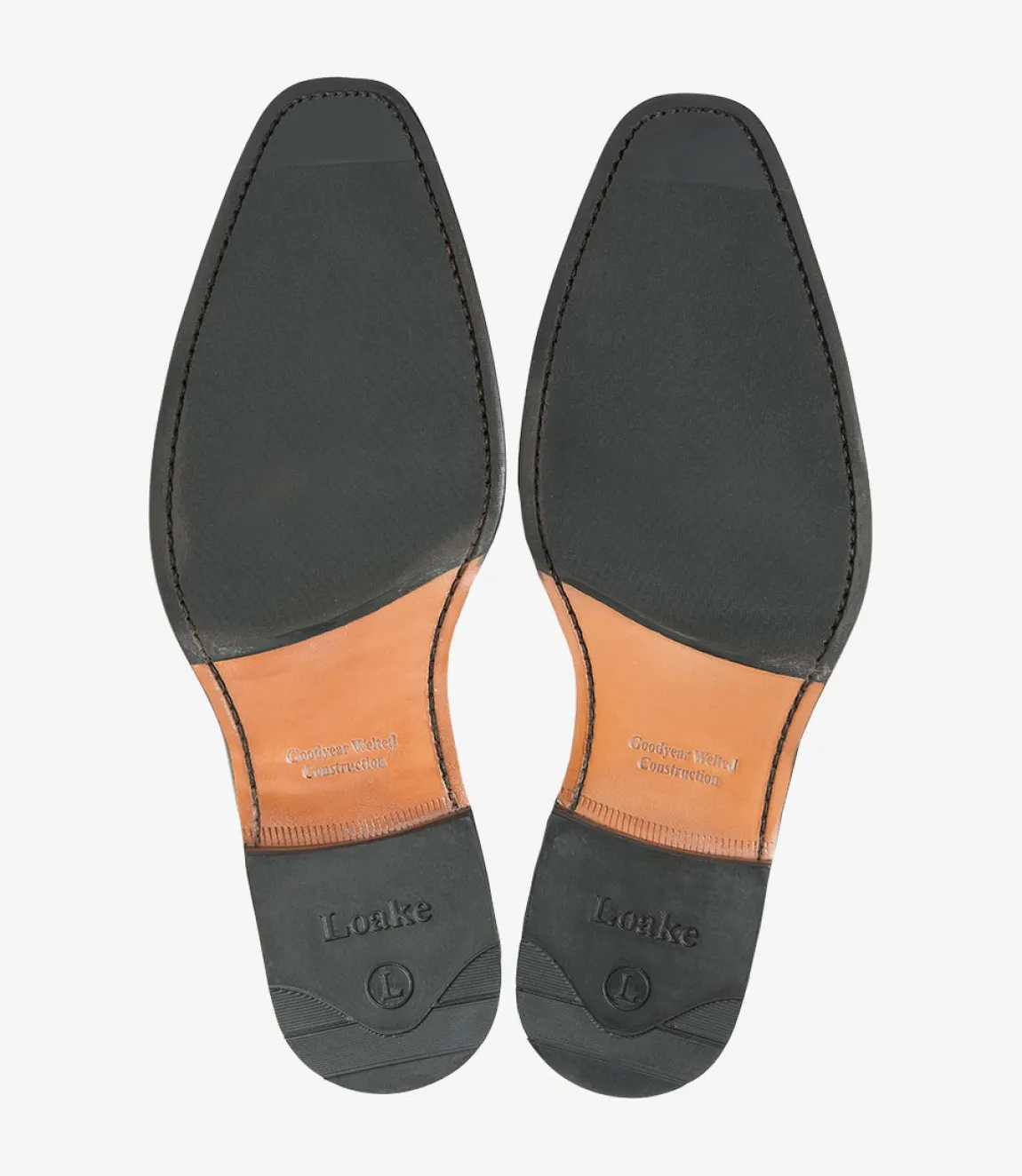 Loake Goodyear Welted Shoes|Toe Caps*Larch Chestnut Brown