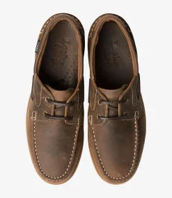 Loake Our Bestsellers|Boat Shoes*Lymington Brown Oiled Nubuck