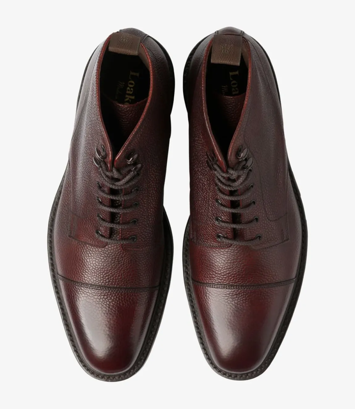Loake Country Shoes|Made in England*Roehampton Oxblood Grain