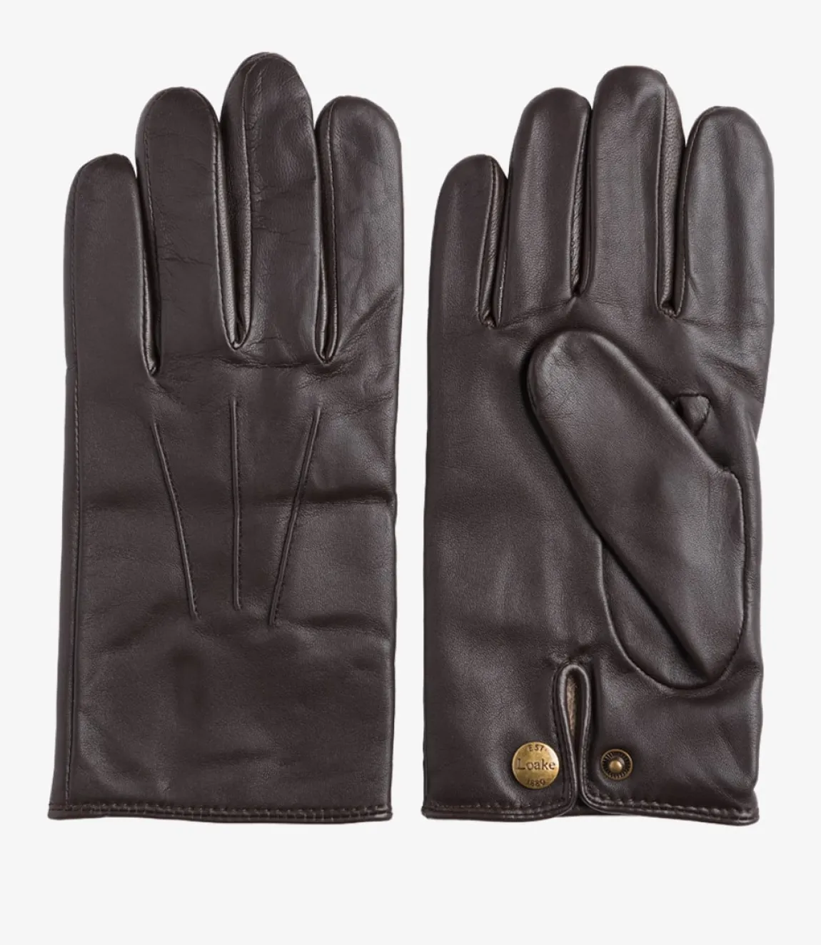 Loake Leather Gloves*Shackleton Gloves Brown