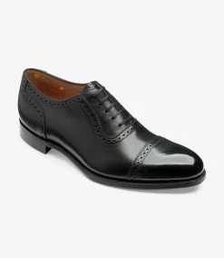 Loake Goodyear Welted Shoes|Semi Brogues*Trinity Onyx Black