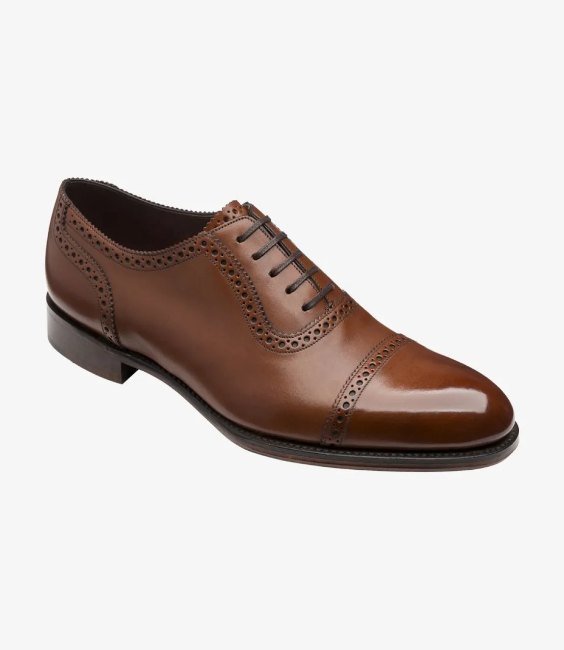 Loake Goodyear Welted Shoes|Semi Brogues*Trinity Deep Mahogany