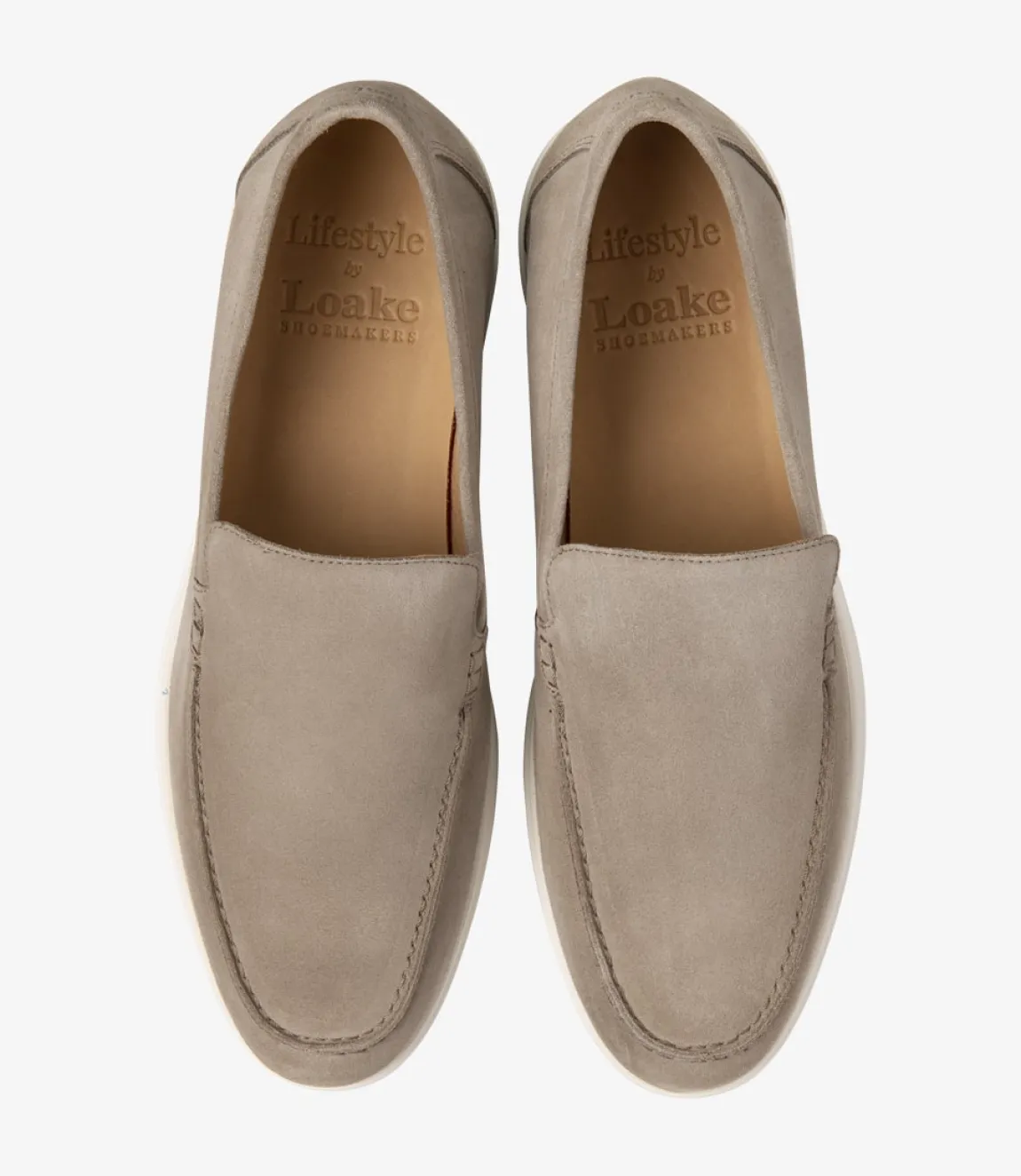 Loake Loafers*Tuscany Stone Suede