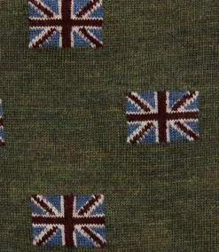 Loake Socks*Union Jack Socks Olive